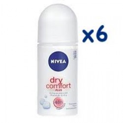 Nivea Dry Comfort Anti-Perspirant Deodorant roll-on x 6